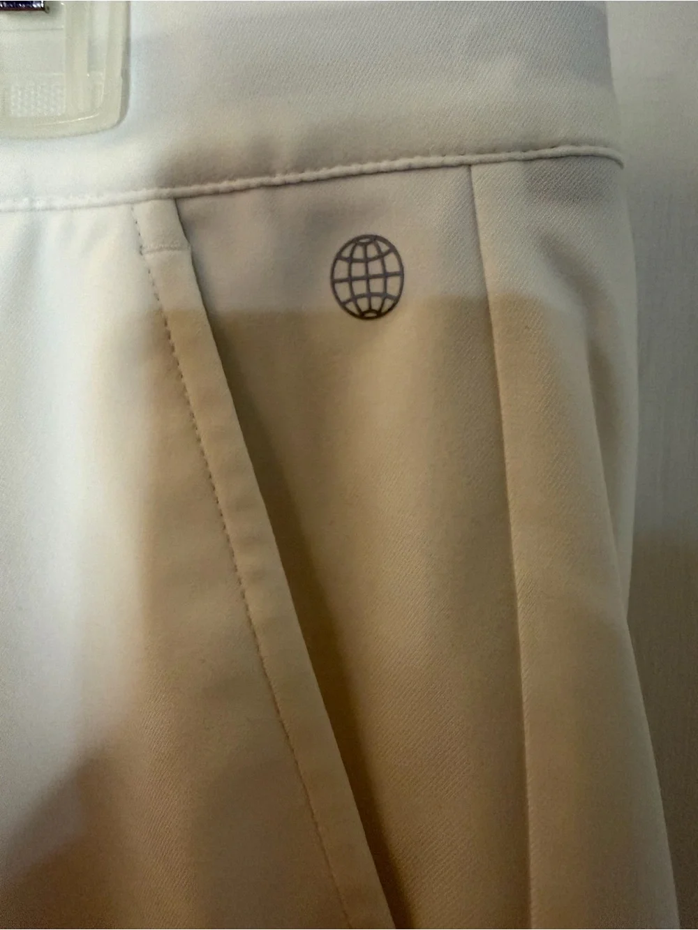 adidas Golf Men’s White Flat Front Slim Tapered Pants 35x32 HA6204